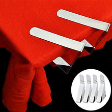 Fablcrew - Set di 6 mollette per tovaglia in acciaio inossidabile, clip per tovaglie, mollette