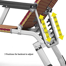 CDFC Sedia da Giardino reclinabile Sedia a Sdraio Sedia Pranzo Pranzo Break Siesta Letto Schienale Lazy Beach Beach Family Lever Dichiarazione Individuale 15 Sedia Portatile multifunzio