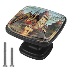 castello 4 PCS Pomelli per Porta, Pomolo per Mobile, Pomelli per Mobili con Viti, Maniglia per Armadietto, Pomelli per Porta, Pomelli per Cassetti per Porta, Armadio, Cassetto e Credenza