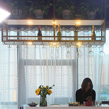 Portabottiglie portabottiglie da appendere, portabicchieri a calice rovesciato, adatto a più scene/d'oro / 150×30×80cm