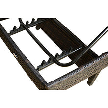 Outsunny Sedia a Sdraio Lettino Prendisole Portata 180 kg da Giardino Spiaggia Alluminio Polyrattan 200 x 71 x 89cm Marrone