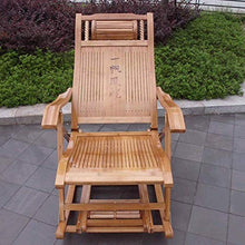 KaidanAdult Siesta Sedia a Dondolo Semplice e Moderna Sedia a Dondolo in Legno, Sedia a Sdraio per Anziani, Pausa Pranzo Pieghevole per Le Vacanze estive, Sedia a Sdraio Portatile Singola Piccola per