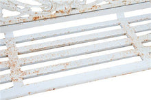 Panca panchina seduta da Giardino da esterno da parco da ingresso da interno arredi da esterno per veranda Liberty outdoor in Ghisa finitura colore vedere bianca L184xPR70xH110 cm