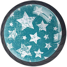 Retro stelle bianche verdi Pomelli per Porta Set di 4 Pomelli per Mobili Manopole per Cassetti Cucina Armadio Vetro