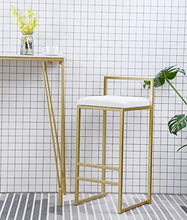 WRJY Sgabello da Bar Contemporaneo Imbottito con Altezza del bancone, Sedia da Pranzo con Seduta in Velluto, Sedia da Bar con Gambe in Metallo Dorato per Cucina, bistrot, Bar, Sgabello