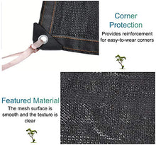 Telo Ombreggiante, Panno ombreggiante Nero con Angoli rinforzati e passacavi - 85% reticella for Tessuti oscuranti, Copertura ombreggiante for edifici for Automobili (Size : 10m x 12m)