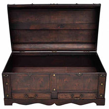 XINGLIEU Baule portaoggetti Marrone, Baule portaoggetti in Legno, Tavolo supplementare, 90 x 51 x 42 cm