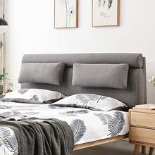 LIANGJUN Cuscini Testiera Letto Pad Lombare Capezzale Cuscino, Dermocompatibile Cuscino da Lettura per Extra Grande Letto Matrimoniale, Fodera Lavabile, 5 Colori (Color : Gray, Size : 160x60x10cm)