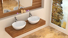 Lavabo in ceramica ovale, 40,5 cm x 33,5 cm x 14,5 cm per bagno e ospite WC Sofia