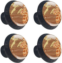 Challah Tradizionale Pane Su Legno Pomelli per Porta Set di 4 Pomelli per Mobili Manopole per Cassetti Cucina Armadio Vetro