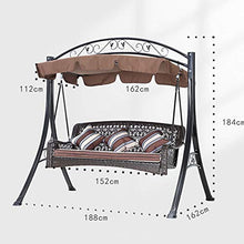 DNNAL Aliante Altalena all'aperto, Sedia in Vimini all'aperto Swing Sedia in Ferro Trio Mobili da Giardino Sedia da Giardino per Balcone Cortile all'aperto