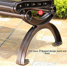 LXLH Panchina da Giardino Sedie da Giardino, Panca in Metallo per terrazza Giardino con Schienale, Panche Doppie Impermeabili e antiruggine, Adatto per Famiglie e Aree Ricreative