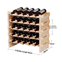YQJ Portabottiglie Impilabile in Legno Portabottiglie da Appoggio, Installazione Facile, per Cucina, Bar, Cantina, Ripostiglio,Paint,1 Tier 6 Slot