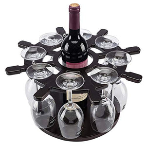 KELITINAus Timone in Legno Wine Rack Vitivinicolo Europeo Creativo Del Supporto Della Cremagliera Bar Calice Della Decorazione Della Casa Di Vetro Di Vino Rack Di Stoccaggio Rack