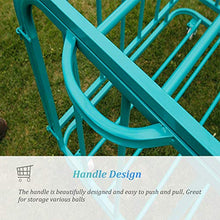 LXFA Carrello Porta Palline Portapalline Pieghevole con Ruote/Coperture - Carrello Portaoggetti Portatile per Palline Sportive in Metallo - per Il Giardino della Scuola Materna