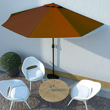 Tidyard Ombrellone Parasole a metà da Giardino Esterno con Palo in Alluminio 300x150x253 cm,Ombrellone Parasole da Balcone,Ombrellone da Mare,Ombrellone da Terrazzo Piscina,Ombrellone a metà