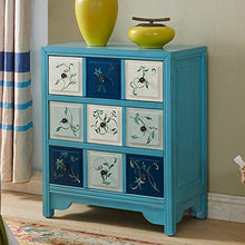Heqianqian Cassettiera A Credenza Tre cassetti Dipinta antichi Dipinto a Mano Vecchi armadietti di Portico Gabinetto Governo di immagazzinaggio for Living Room Mobili per Camera da Letto