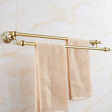 FREEDROM Asciugamano Naturale Europeo di Cristallo di Rosa Oro Porta Asciugamani Portasciugamani Bagno Asciugamano Pendente Doppio Bar Asciugamano Appeso