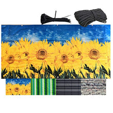 Ziligengsheng Protezione per balconi, 70 x 800 cm, resistente alle intemperie, protezione dai raggi UV, 100% di privacy, in poliestere, per recinzioni, balconi, terrazze, giardino, piscina, girasole