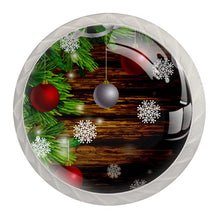 Maniglie per cassetti Manopole per cassetti Manopole rotonde Confezione da 4 per armadietto, cassetti, cassettiere, cassettiere ecc - Natale