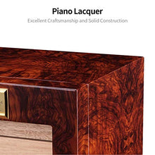 XZJJZ Cigar Humidor Cabinet con igrometro e umidificatore, Legno di Cedro Allineato e 3 cassetti Strato, temperato Porta a vetri, Decent Cigar Box Regalo
