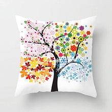 Federe Cuscini Divano 45X45,Fodere Per Cuscini Con Stampa Digitale Ad Albero Dipinto, Fodera Per Cuscino Lombare Per Divano Da Soggiorno Per Ufficio Auto, Set Di 4 Articoli Per La Decorazione Della Ca