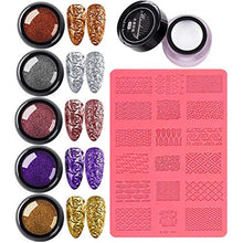 Set per unghie, scultura 4D Set di stampi per nail art Kit per la decorazione di arte per unghie Modello di stampa Polvere di bellezza per unghie e gel di cristallo per unghie unghie scultura 4D