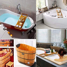 ZEH Scaffale per Vino Bamboo BackSub Back Multi Functional Bath Bamboo Impermeabile Sala da Bagno espandibile su Vasca con Vino e Titolare del Libro Deposito del Vino FACAI