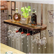 Portabottiglie Rovesciate Espositore Multifunzionale Semplice da Soffitto Calice da Casa Portabottiglie Ristorante Cucina Bar Portabottiglie Galleggiante Regolabile in Altezza (Bronzo 100 * 28 Cm),
