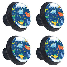 Cartoon dinosauro (2) 4 PCS Pomelli per Porta, Pomolo per Mobile, Pomelli per Mobili con Viti, Maniglia per Armadietto, Pomelli per Porta, Pomelli per Cassetti per Porta, Armadio, Cassetto e Credenza