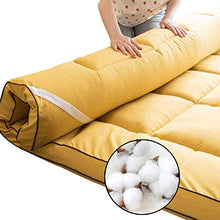 QXTT Materasso Futon Matrimoniale Pieghevole Giapponese Materasso Letto Futon Portatile Tatami Morbido Allevia Il Mal di Schiena Materasso per Residenza Studentesca Casa,Yellow-90 * 200cm