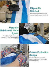 WXQIANG La Copertura di segretezza Schermo del recinto Parabrezza, Tessuto di Maglia Ombra Esterna con gromment, 85% Protezione UV, White Stripes Blu Protezione Solare, Isolamento Termico