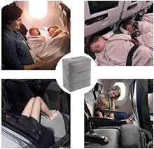 HongLianRiven Lettino da Viaggio Auto Gonfiabile Letto Camping Air Cushion poggiapiedi Cuscino Riposa Cuscino sul Aereo Auto Autobus Cuscino Gonfiabile del Piede Resto di Corsa con Pompa 5-21