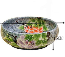 Jgophu - Lavabo rotondo in ceramica da appoggio, sopra il lavabo da appoggio