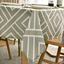 WSJIABIN Decorazione della casa tovaglia tavolino Tessuto Geometrico Grigio Plaid Modello Copertura Panno Tavolo da Pranzo Soggiorno tovaglia Impermeabile tavolino Cuscino Federa