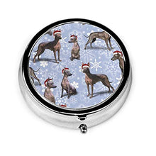 The Christmas Mexican Hairless Xolo - Contenitore rotondo per pillole a 3 scomparti, in metallo, per medicina e vitamina