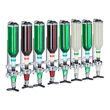 Relaxdays Spillatore da Parete, Bar Butler per 8 Bottiglie, Dosatore Professionale da 3 cl, HLP 73x36x11 cm, Argento