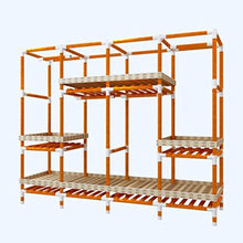 LyMei Armadio Guardaroba organizzatore in Legno massello Armadio in Stoffa Armadio Oxford Rinforzato Armadio Guardaroba Combinazione, 168 * 173 ** 45 cm,A