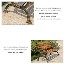 LXLH Panca da Giardino Sgabello da Giardino per Bambini Panca da Giardino in Cortile per Il Tempo Libero Panca da terrazza in Stile retrò, 2-3 posti per Esterni, Panca in Legno di plastica per es