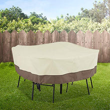 TAKE FANS Durevole Pratico Giardino Piazza Tavolo Sedia Set Copertura 210D Panno Oxford Mobili Copertura Impermeabile Beige Caffè 138x138x71cm