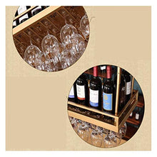 MFLASMF Wine Rack, Hanging Wine Rack, Ornaments, Creative Wine Glass Rack, Upside Down European stemware Rack, Hanging Cup Rack (Color : Gold, Size : 60 * 35cm)