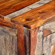 vidaXL Credenza Armadio Madia Resistente Solida Robusta Durevole Elegante Pratica Rustica di Tendenza Grigia 160x40x75 cm Legno Massello di Sheesham