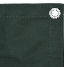 vidaXL Paravento da Balcone Verde Scuro 75x400 cm Tessuto Oxford
