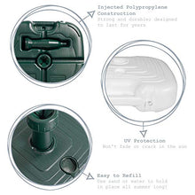 Resol, Base per Ombrellone Parasole, in Plastica Vere, Riempita di Sabbia/Acqua