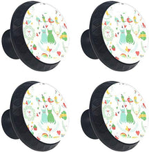 Coppia di gatti Pomelli per Porta Set di 4 Pomelli per Mobili Manopole per Cassetti Cucina Armadio Vetro