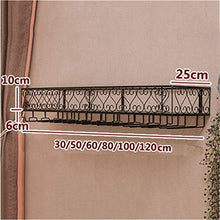 L.TSN Mensola a Muro in Stile Europeo Portabottiglie da soffitto in Ferro Metallico Portabottiglie per Vino Portabottiglie e Bicchieri da Vino Portabottiglie da Vino Porta calici - Nero (Dimension
