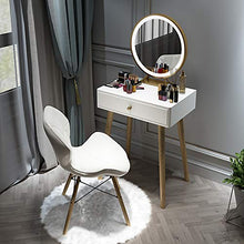 ZRN Modern Simplicity Toeletta con cassetto Specchio Regolabile Mobili per Camera da Letto Trucco Cosmetics Dresser, White
