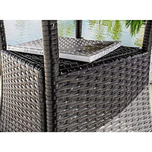 Tavolo in vimini in rattan mobili in patio e set sedia, Tavolo da giardino e sedie da giardino all'aperto in rattan Set di mobili da giardino per famiglie Tavolino da caffè all'aperto (sedia da tavola