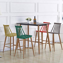 Sgabelli da Bar Barstool Di legno solido addensare Bar Sedie Sedile, contatore creativi for il tempo libero alti sgabelli con schienale, for la cucina Pub Cafe Arredo bar Cucina ( Color : Blue )