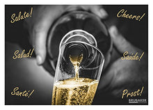 Brubaker Portabottiglie per Vino Spumante o Champagne - Scultura in Metallo in Design Compleanno con Biglietto d'auguri